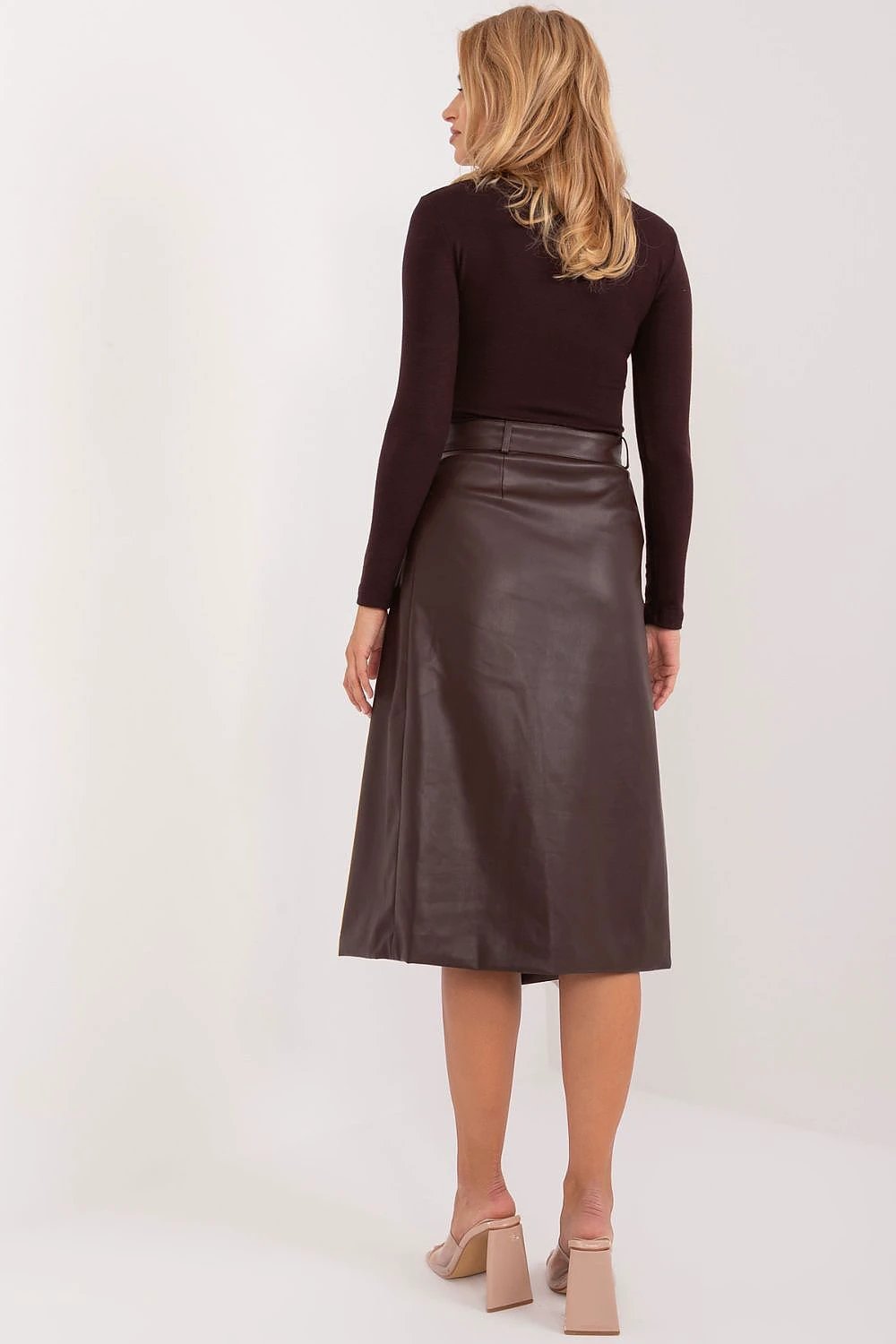 Skirt Factory Envelope Front Eco-Leather Skirt - Eco-Friendly Versatile Design for All Occasions by Factory Price