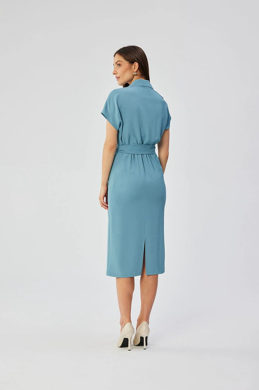 Stylove Daydress - Elegant and Functional Women's Dress with Unique Cut, Short Kimono Sleeves, and Fine Fabric by Stylove