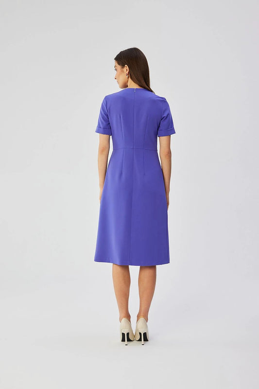 Stylove Cocktail Dress - Elegant Design with Decorative Pleats and Polish Craftsmanship by Stylove