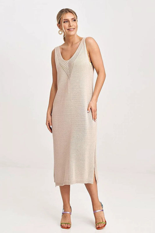 Figl Women's Two-Piece Midi Dress and Bolero Set - Featuring Long Sleeves, Open Front, and Decorative Bow Detail by Figl