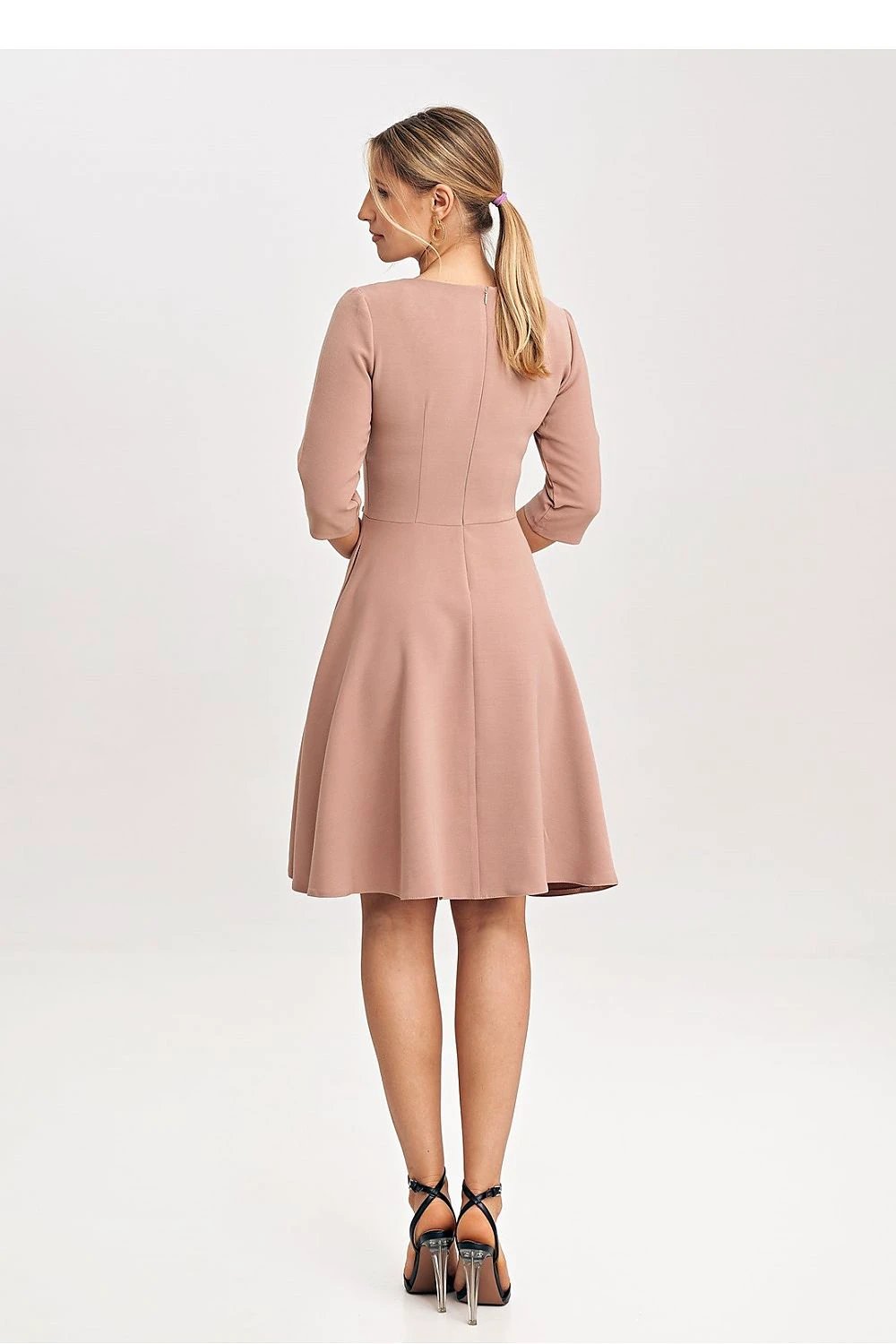 Figl Daydress - Flared Feminine Midi Dress with 3/4 Sleeves, Classic Waist and Comfortable Fabric Blend by Figl