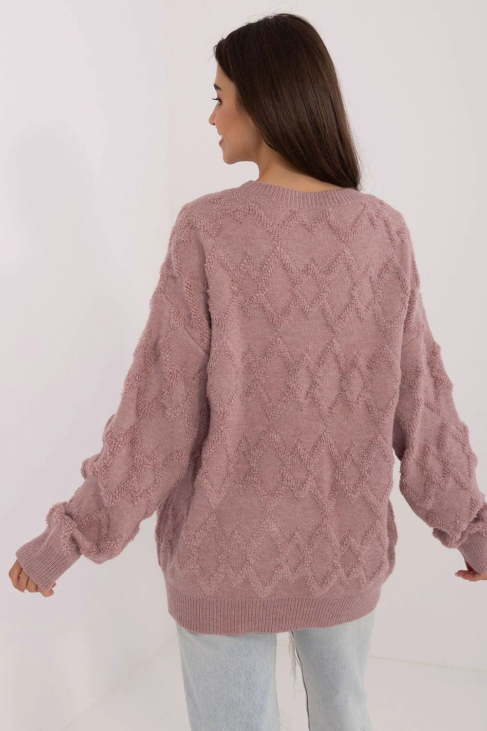 Jumper At Ladies Casual Sweater With Textured Weave by AT