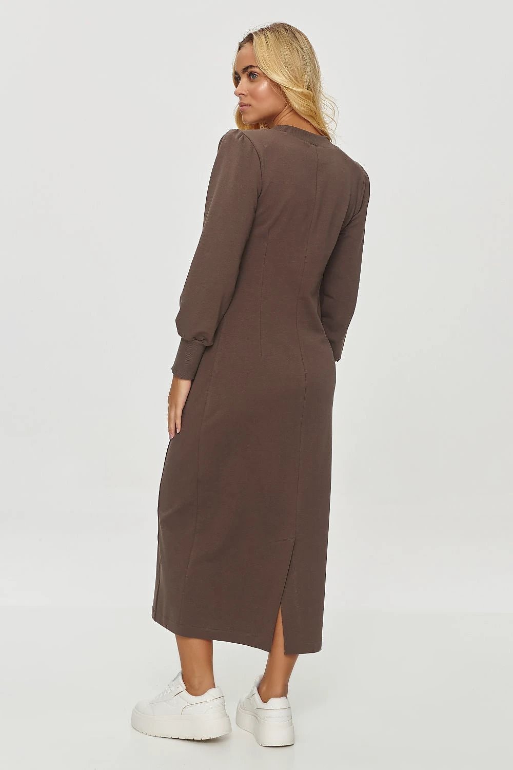 Makadamia Women's Daydress - Comfortable Elegant Midi Length Dress with Soft Stretch Fabric by Makadamia