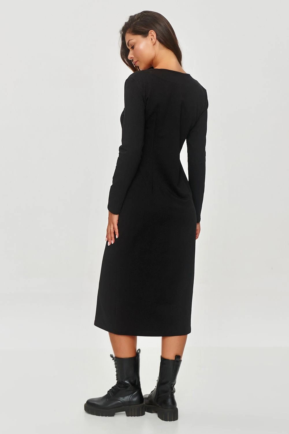 Makadamia Daydress Makadamia - Elegant Comfortable Body-Hugging Mid-Calf Women's Dress by Makadamia