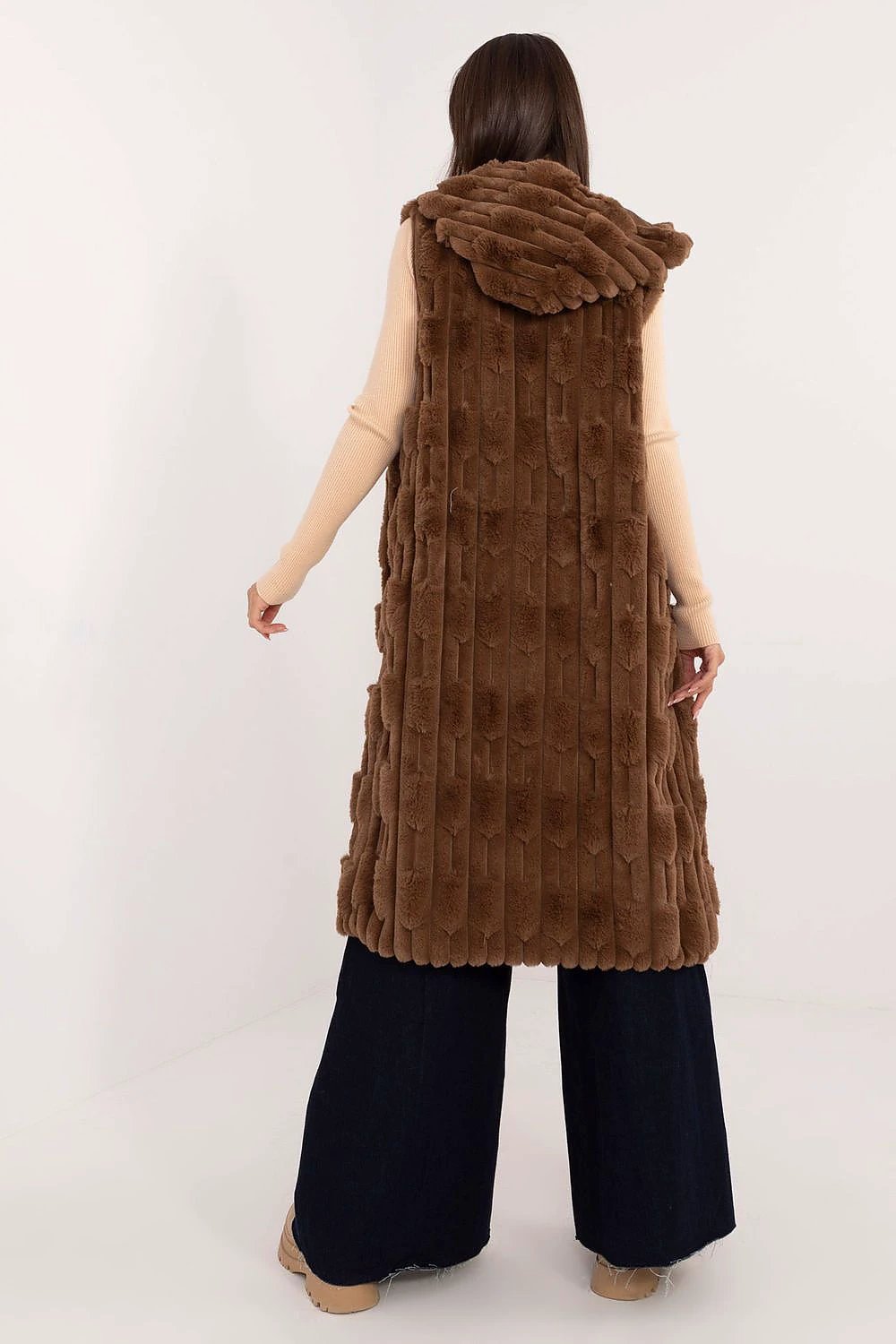 Gilet AT Women Fur Vest Elegant Formalwear For Work by AT