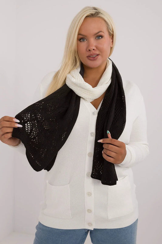 Openwork Cotton Wool Shawl 190cm Elegant Winter Scarf by AT