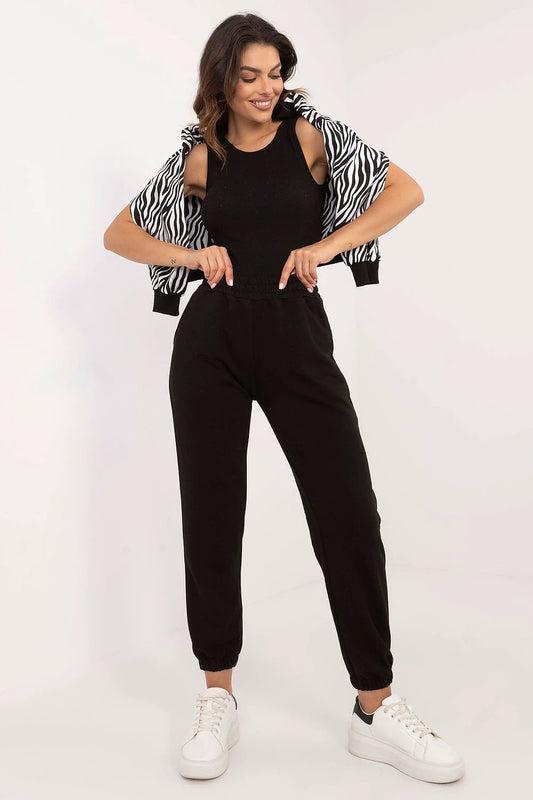 Set Factory Women's 3-Piece Casual Outfit Set - Soft Cotton Blend with Animal Motif Design by Factory Price