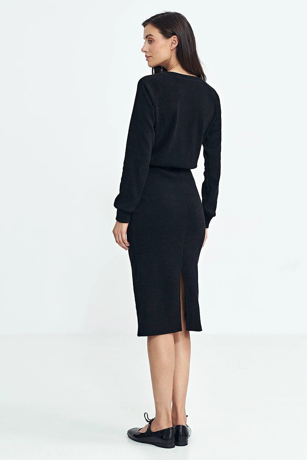 Long-Sleeve Pencil Midi Dress — product view 12