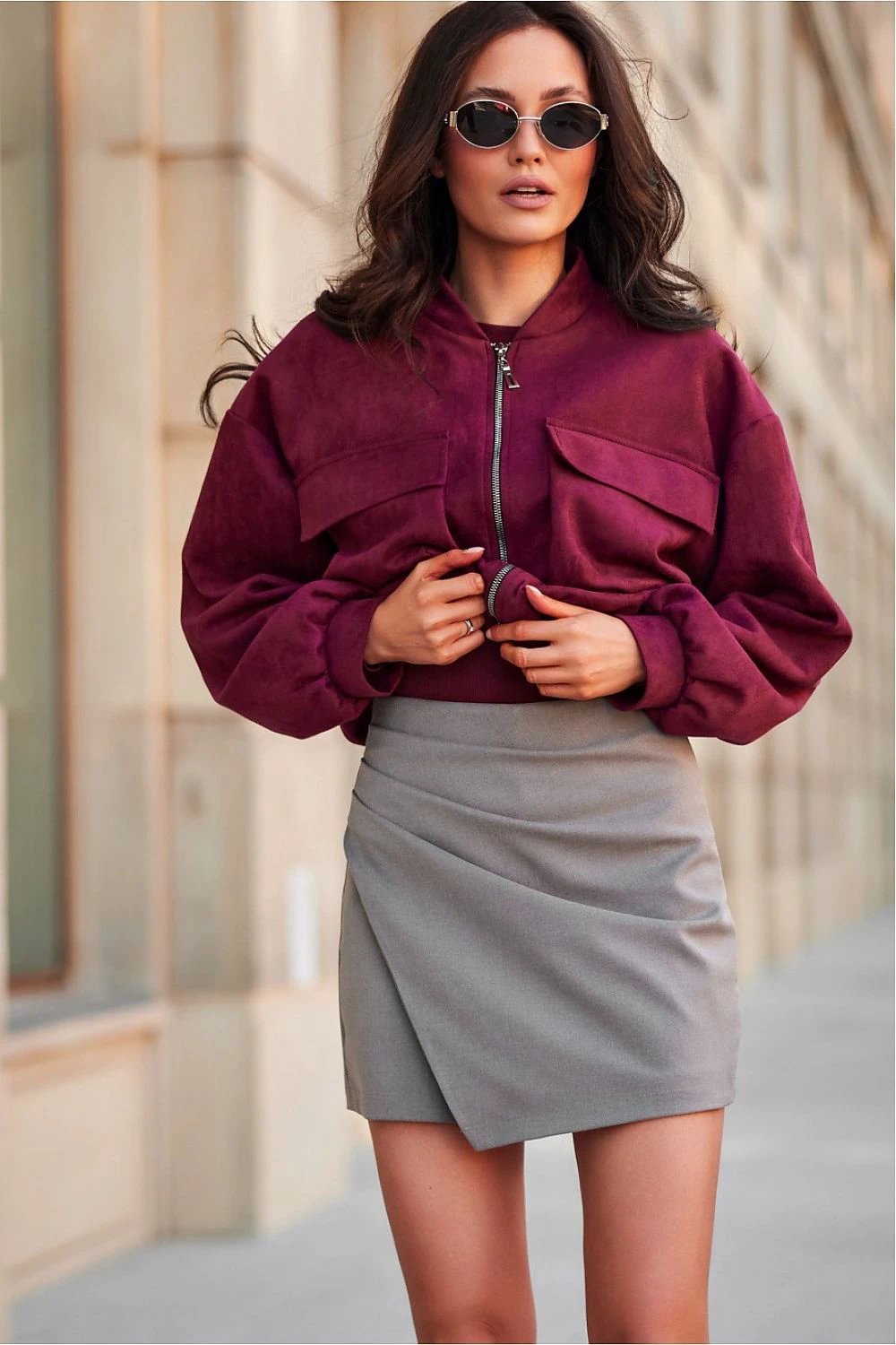 Roco Fashion Grey Skirt Pants - Elegant Asymmetric Design for Comfort and Feminine Silhouette by Roco Fashion