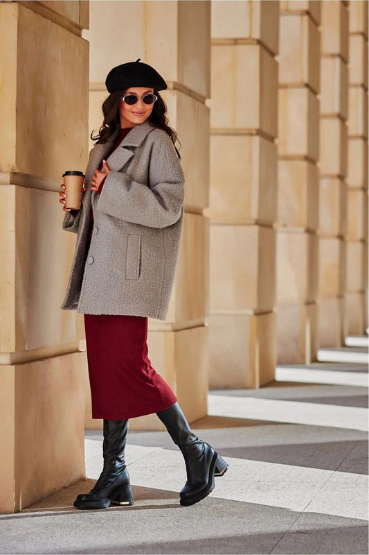 Roco Fashion Camila Jacket - Beige Insulated Warm Women's Winter Coat with Stylish Design by Roco Fashion