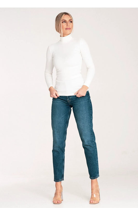 Figl Classic Cotton Turtleneck - Soft Long Sleeve Ribbed Design for Women's Everyday Comfort and Style by Figl