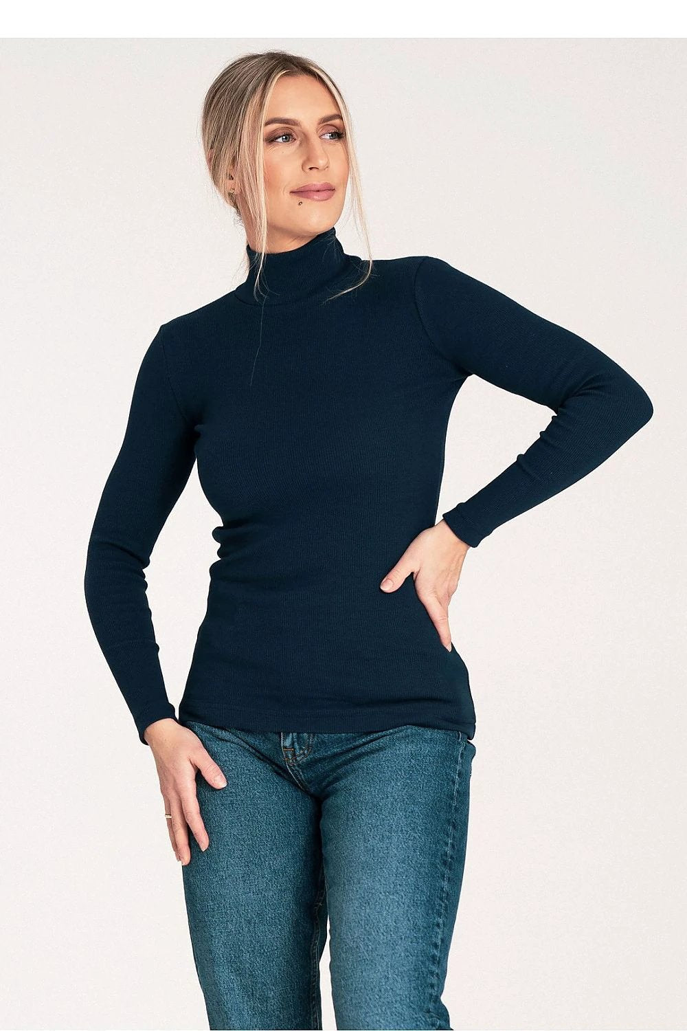 Figl Classic Cotton Turtleneck - Soft Long Sleeve Ribbed Design for Women's Everyday Comfort and Style by Figl