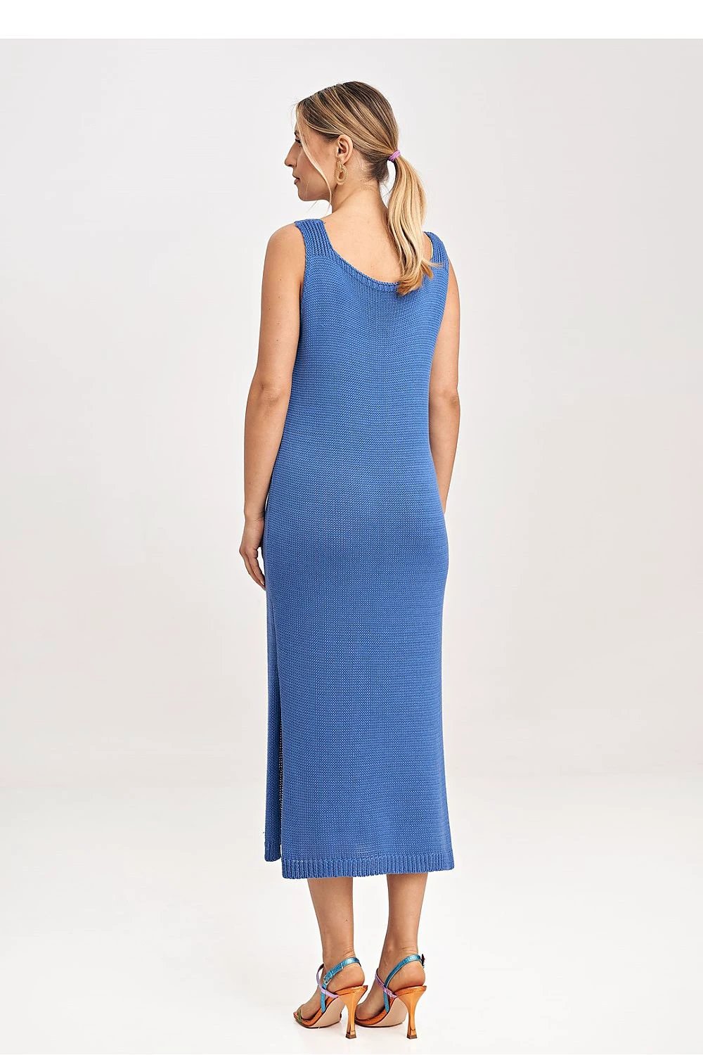 Figl Women's Two-Piece Midi Dress and Bolero Set - Featuring Long Sleeves, Open Front, and Decorative Bow Detail by Figl