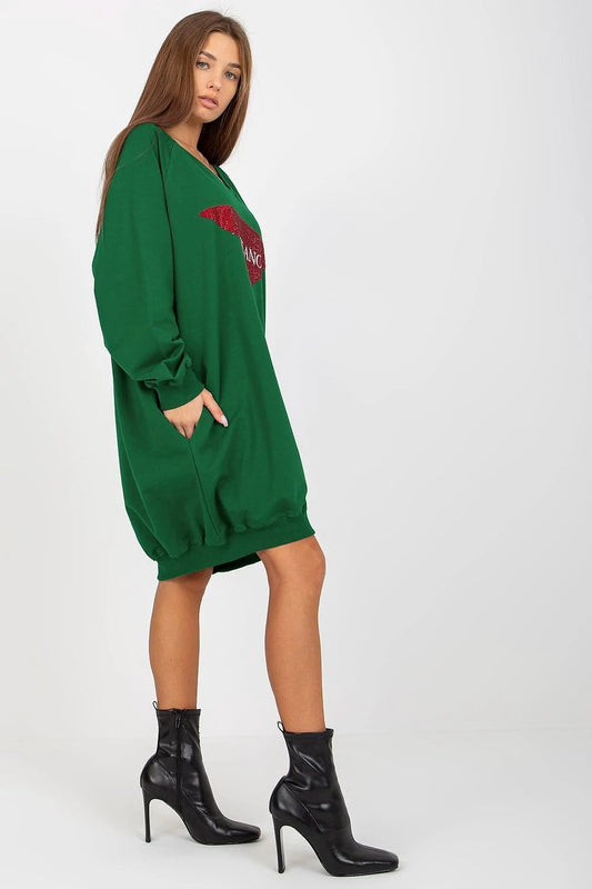 Sweatshirt Factory Women's Long Casual Sweatshirt - Trendy Jet Stone Print and Comfort Blend by Factory Price