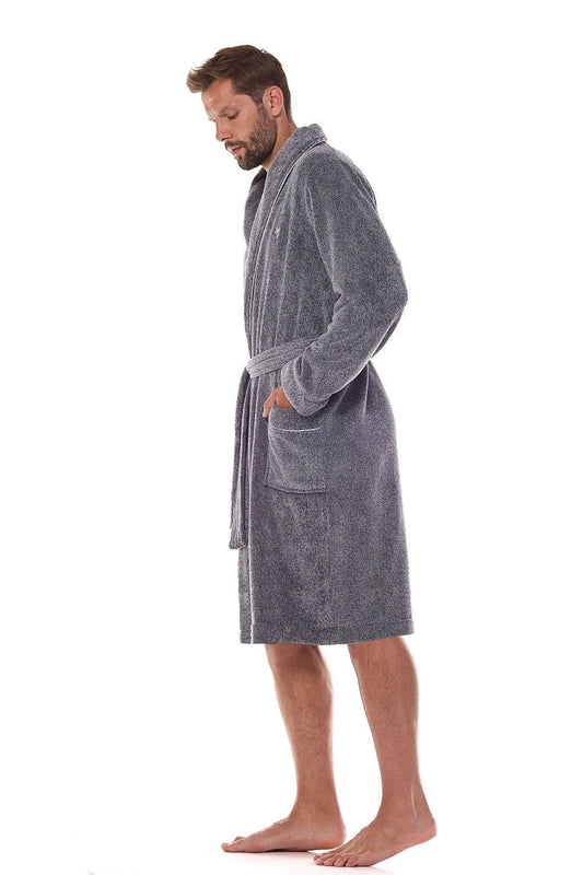 L&L Men's Kimono Bathrobe - Soft, Breathable Fabric with Elegant Collar for Ultimate Comfort and Style by L&L collection