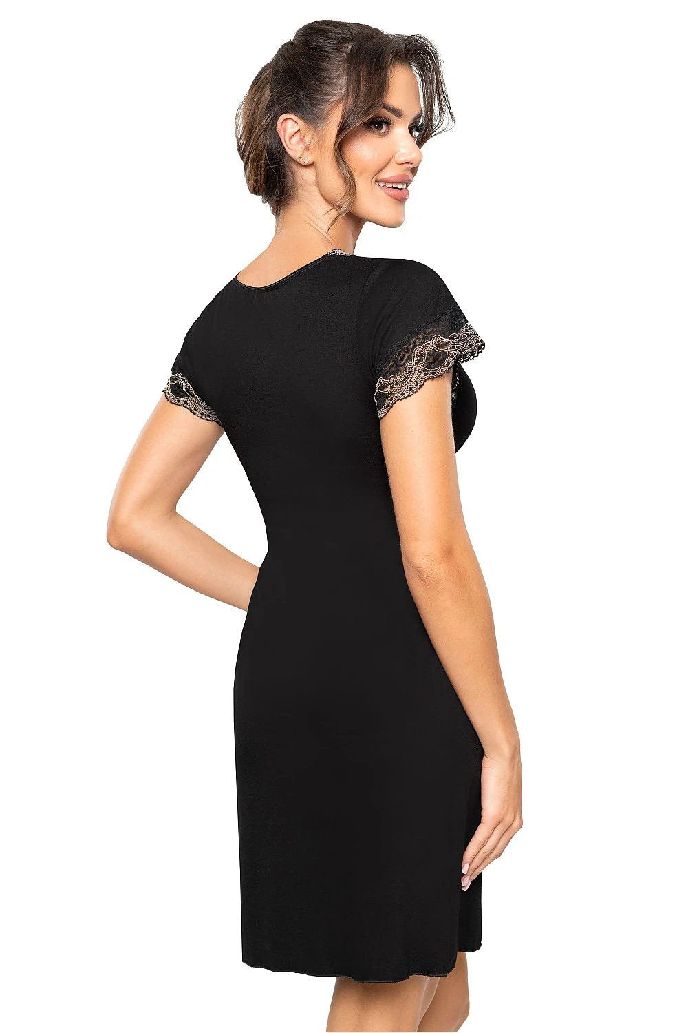 Donna Women's Nightshirt - Soft Breathable Viscose with Elastic Underbust and Elegant Lace Trim by Donna