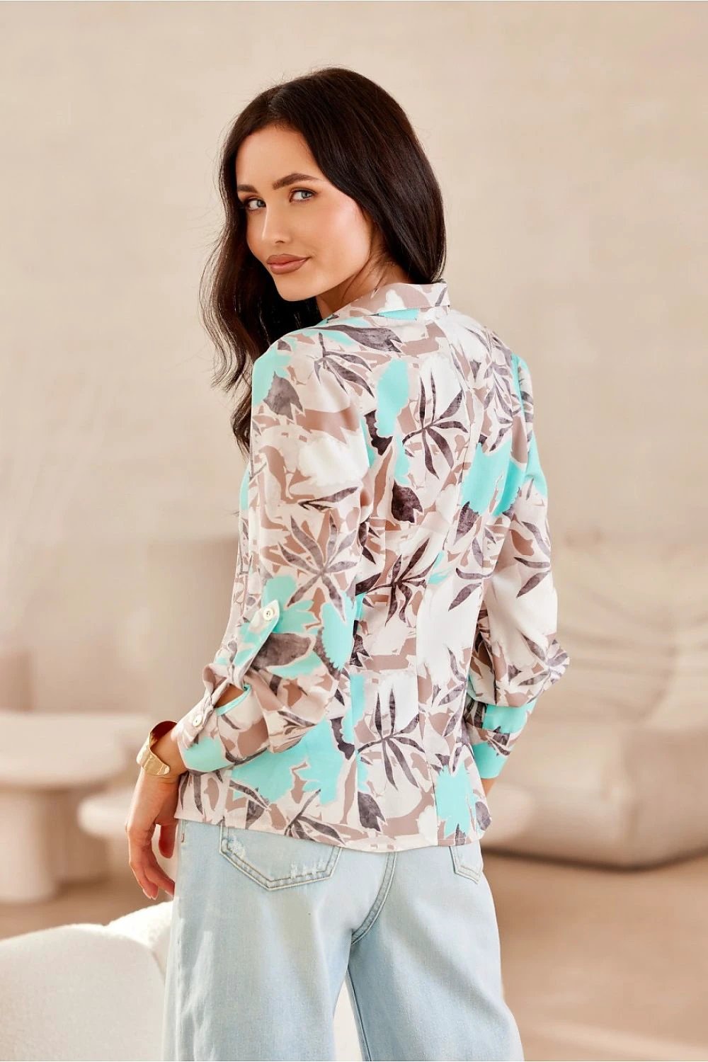 Roco Fashion Women's Multicolor Shirt - V-Neckline for a Feminine and Classy Look by Roco Fashion