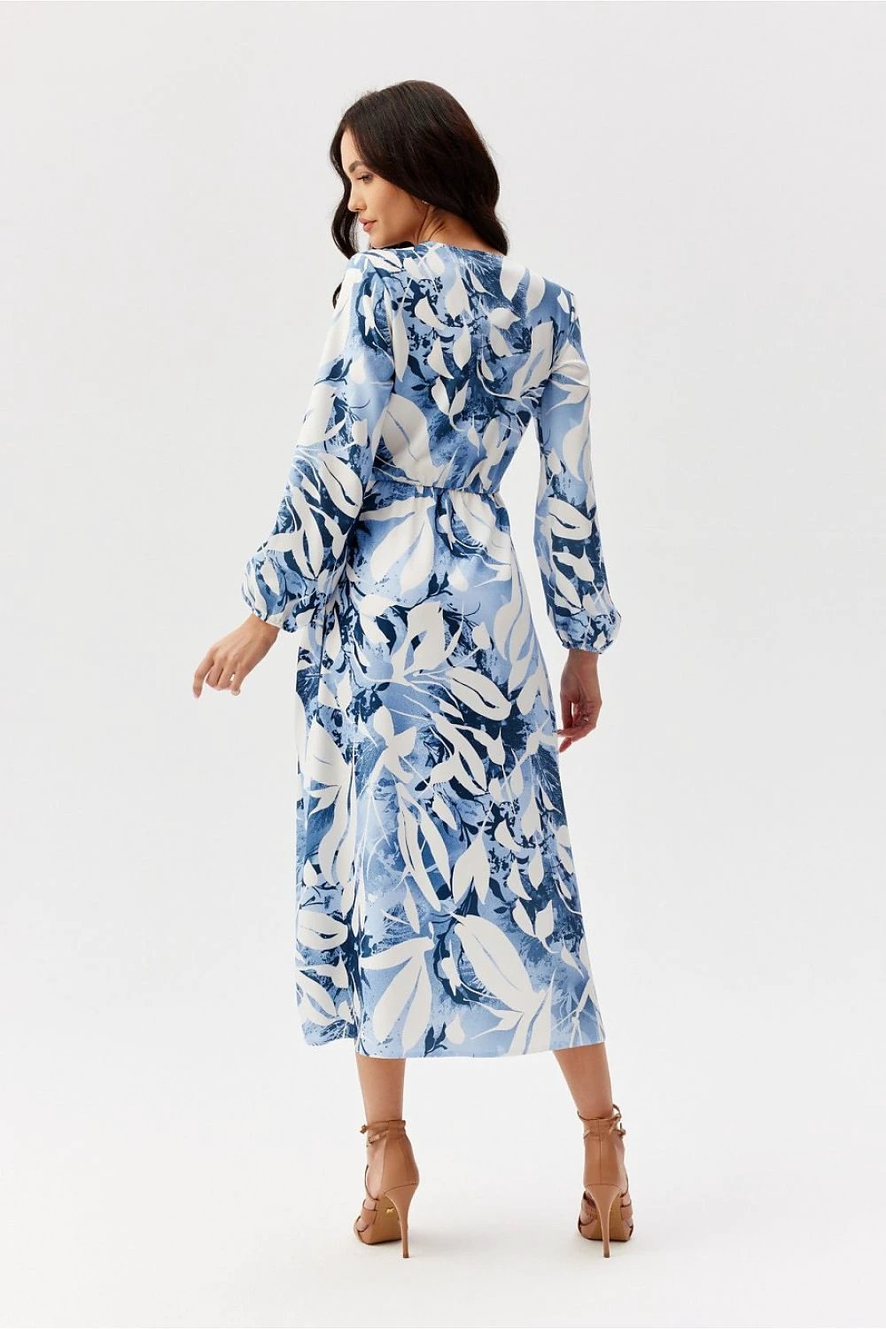 Roco Fashion Daydress - Flattering Wrap Midi with Long Sleeves and Flared Bottom for Everyday Wear by Roco Fashion