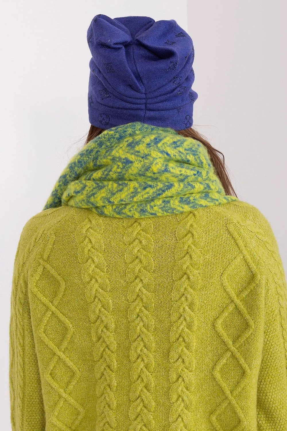 Winter Warm Cashmere Beanie For Women Rhinestone Accent by AT