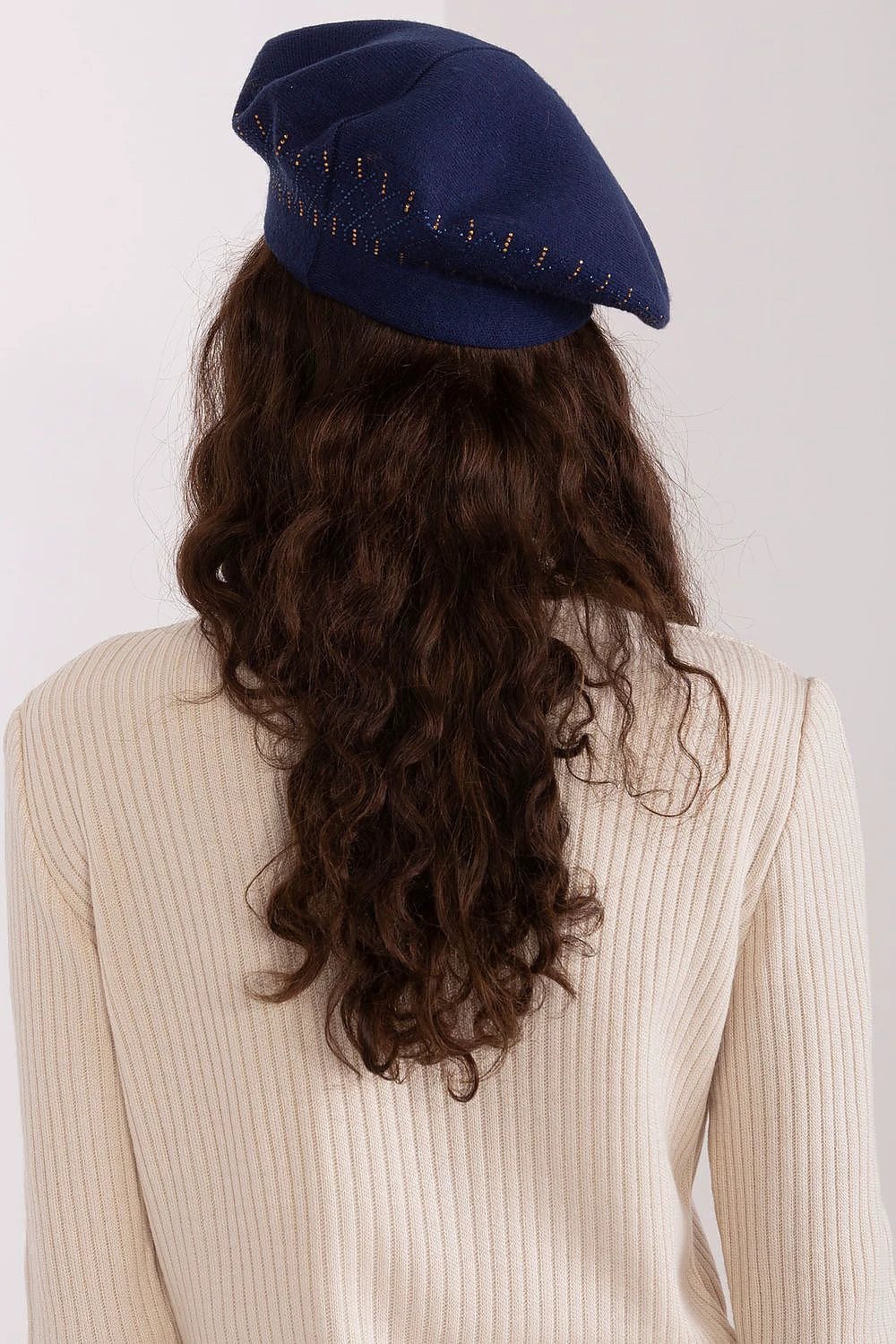 Smooth Beret AT With Shiny Finish Acrylic Cotton Cashmere by AT