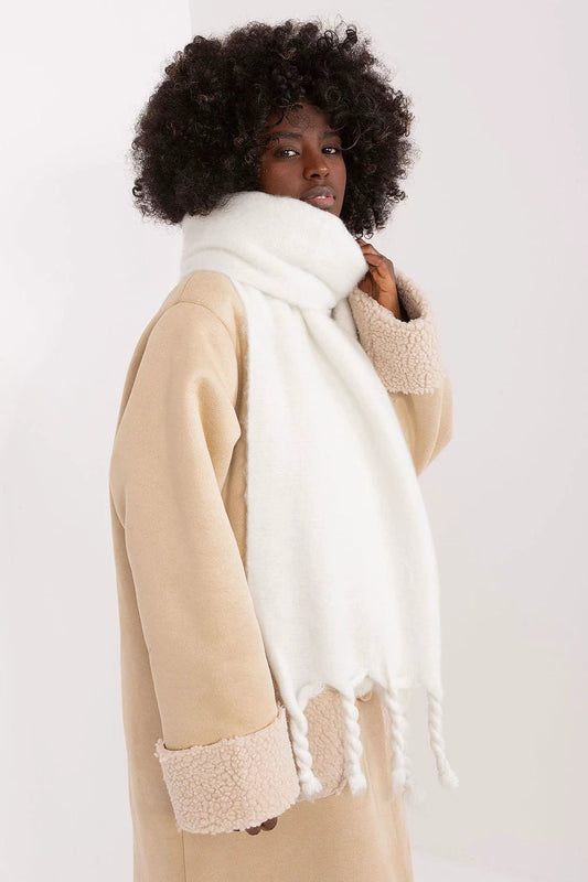 Autumn Winter Long Polyester Shawl With Soft Fringes by AT