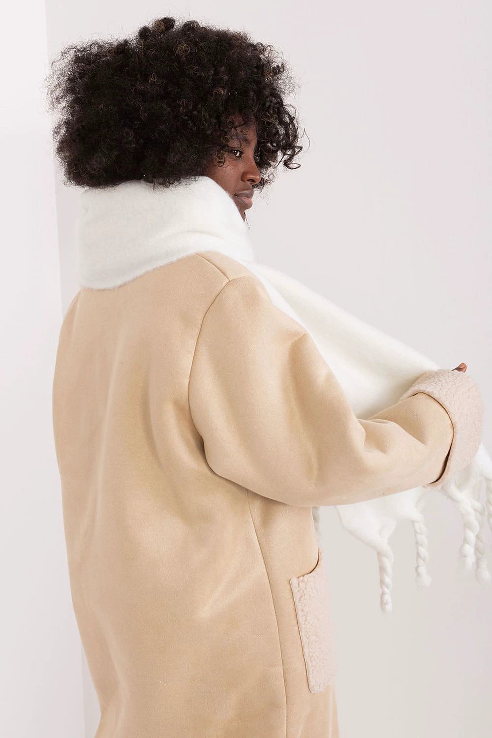 Autumn Winter Long Polyester Shawl With Soft Fringes by AT