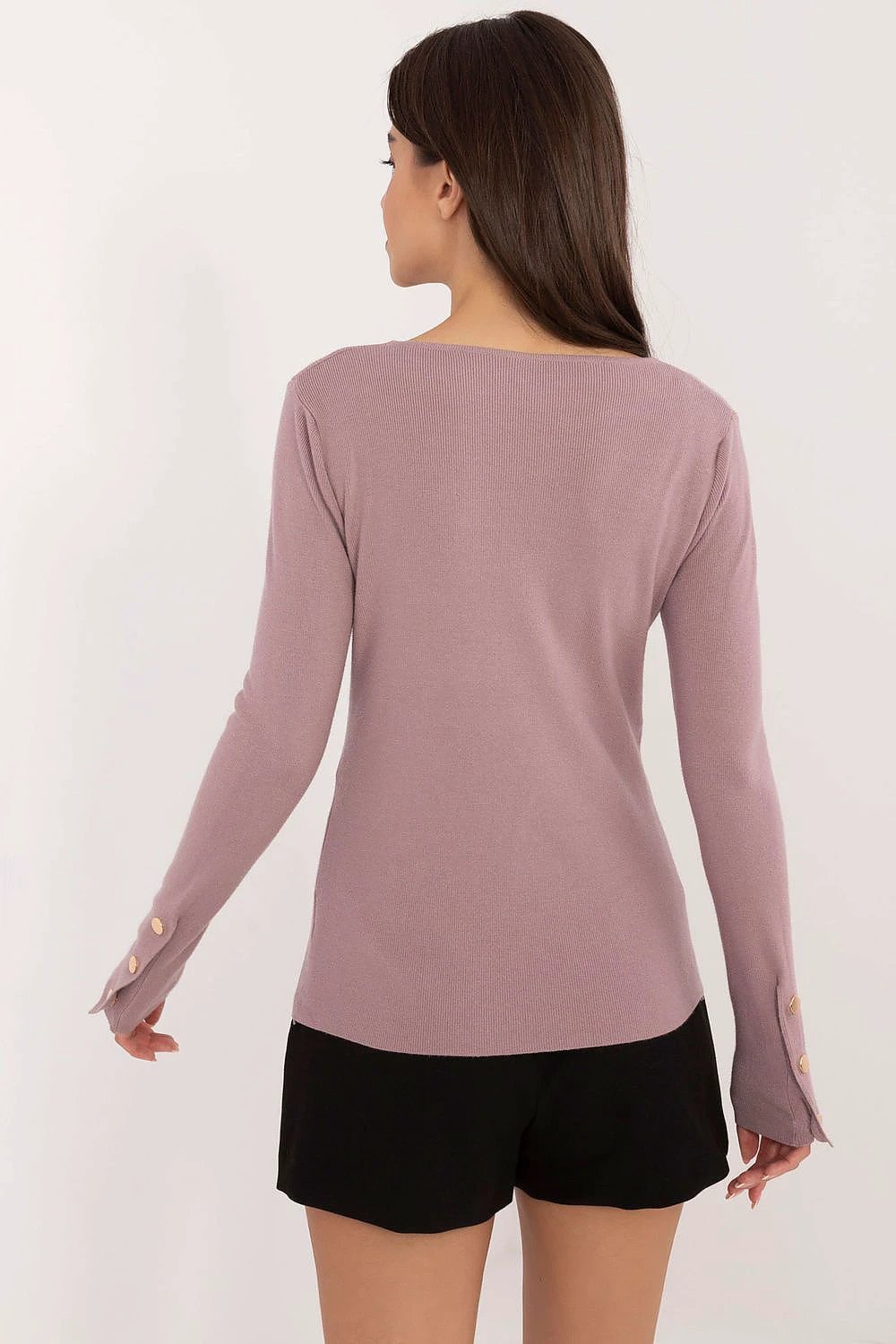 Womens Casual Viscose Blend Sweater With Long Sleeves by AT