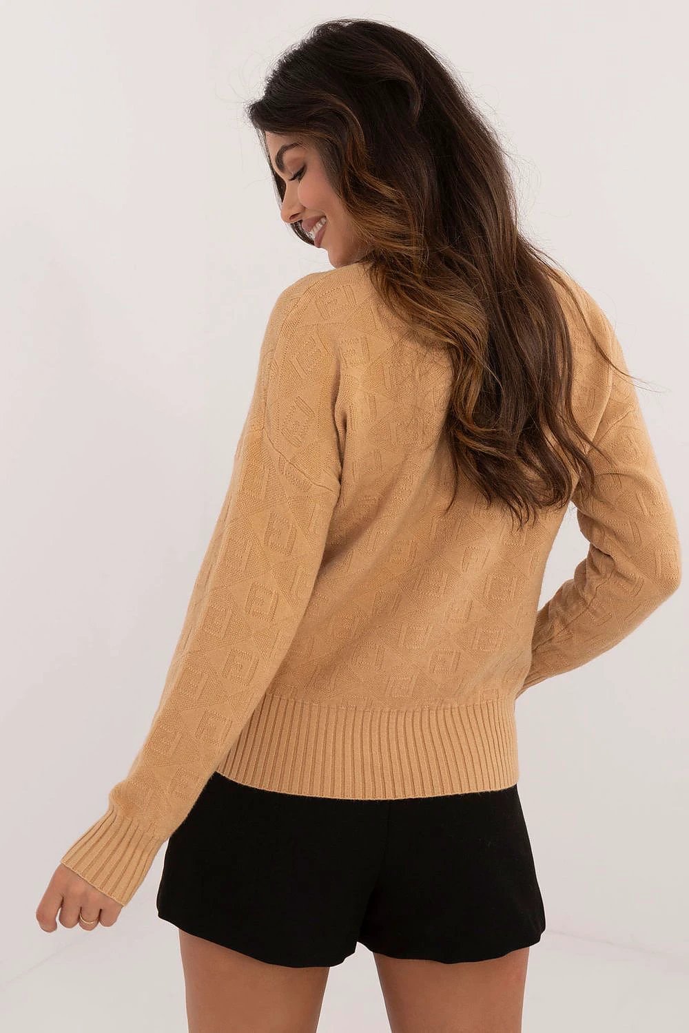 Jumper AT Casual Half Turtleneck Knit Sweater For Work by AT