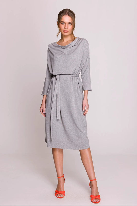 Stylove Daydress - Soft Breathable Modal Fabric Oversized Dress with Adjustable Belt and Elegant Neckline by Stylove