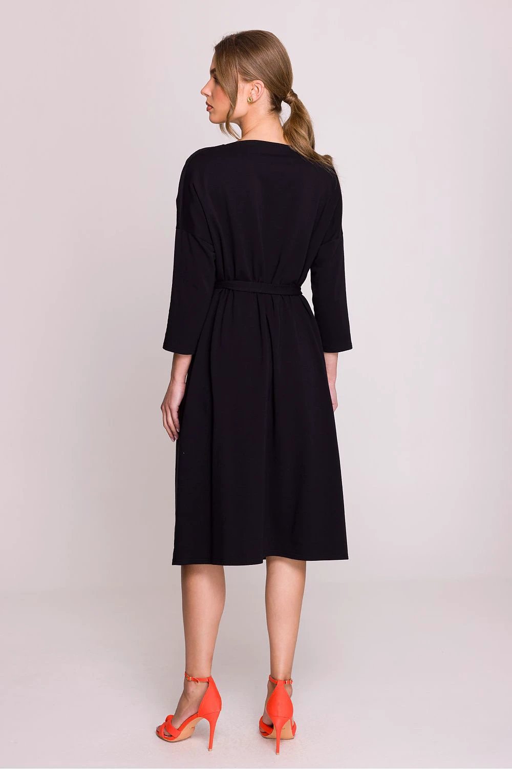 Stylove Daydress - Soft Breathable Modal Fabric Oversized Dress with Adjustable Belt and Elegant Neckline by Stylove