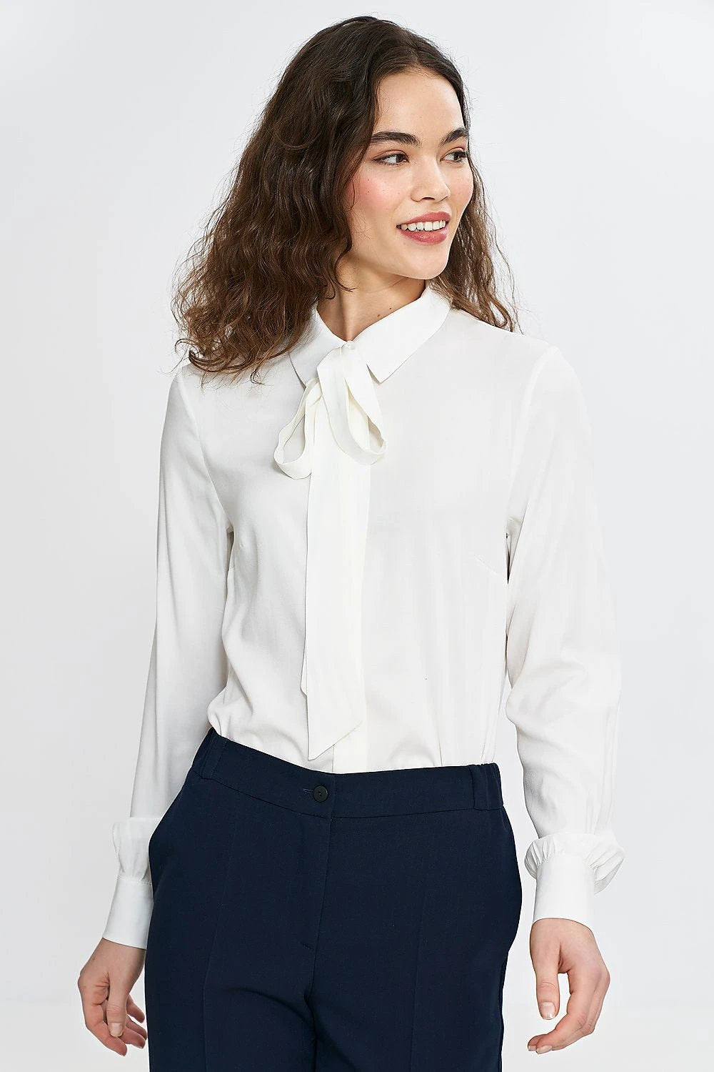 Nife Women's Elegant Shirt - Regular Cut With Classic Collar and Lightweight Viscose Material For Everyday Wear by Nife