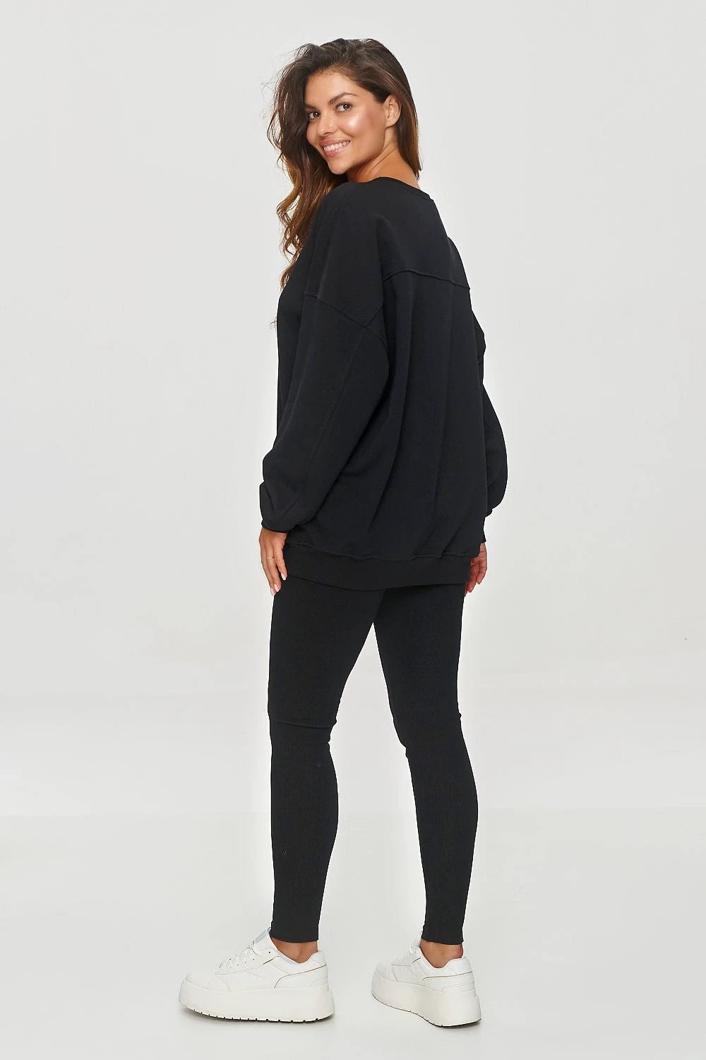 Makadamia Black Women's Long Leggings - Slimming Comfort, Elastic Flexibility, High Waist Design by Makadamia