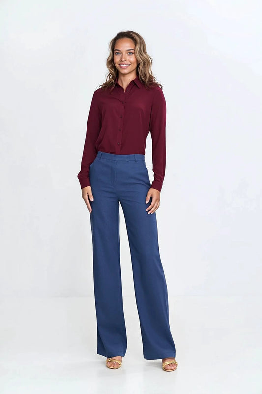 Nife Women's Long Sleeve Shirt - Soft Viscose Fabric for Comfort and Elegant Design by Nife