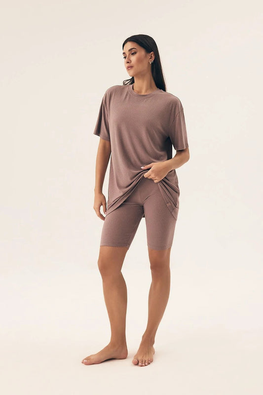 Henderson Women's Comfortable Pyjamas - Soft Breathable Ribbed Fabric with Loose Fit for Better Sleep by Henderson