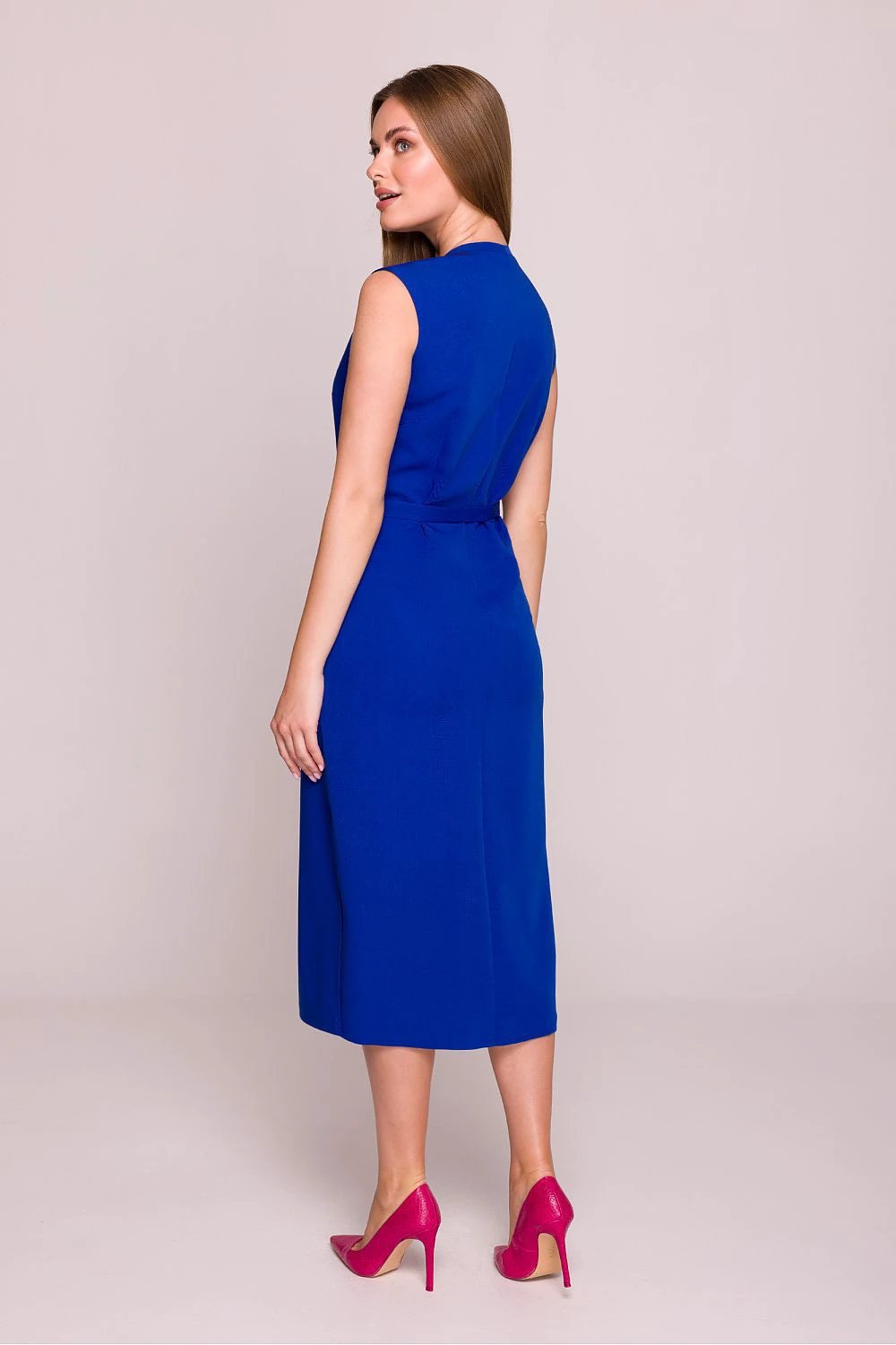 Stylove Daydress - Elegant Comfortable Midi Dress with Satin Finish Made in Poland by Stylove