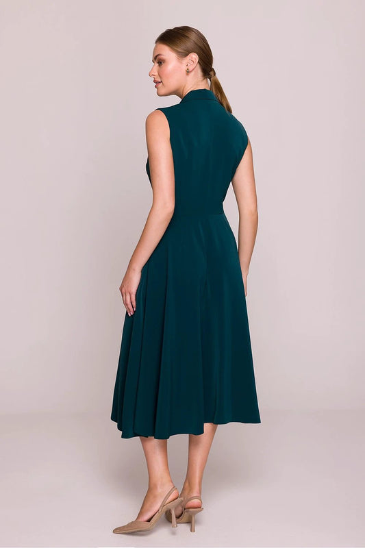 Stylove Midi Cocktail Dress - Elegant Feminine Cut Made in Poland for Special Occasions by Stylove