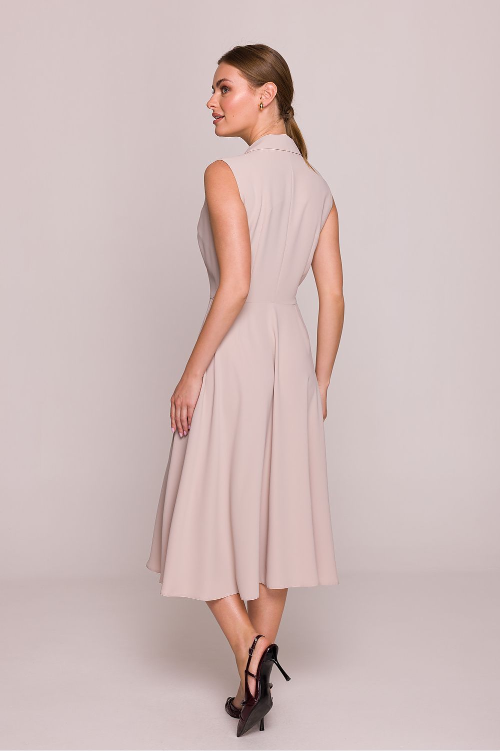 Stylove Midi Cocktail Dress - Elegant Feminine Cut Made in Poland for Special Occasions by Stylove