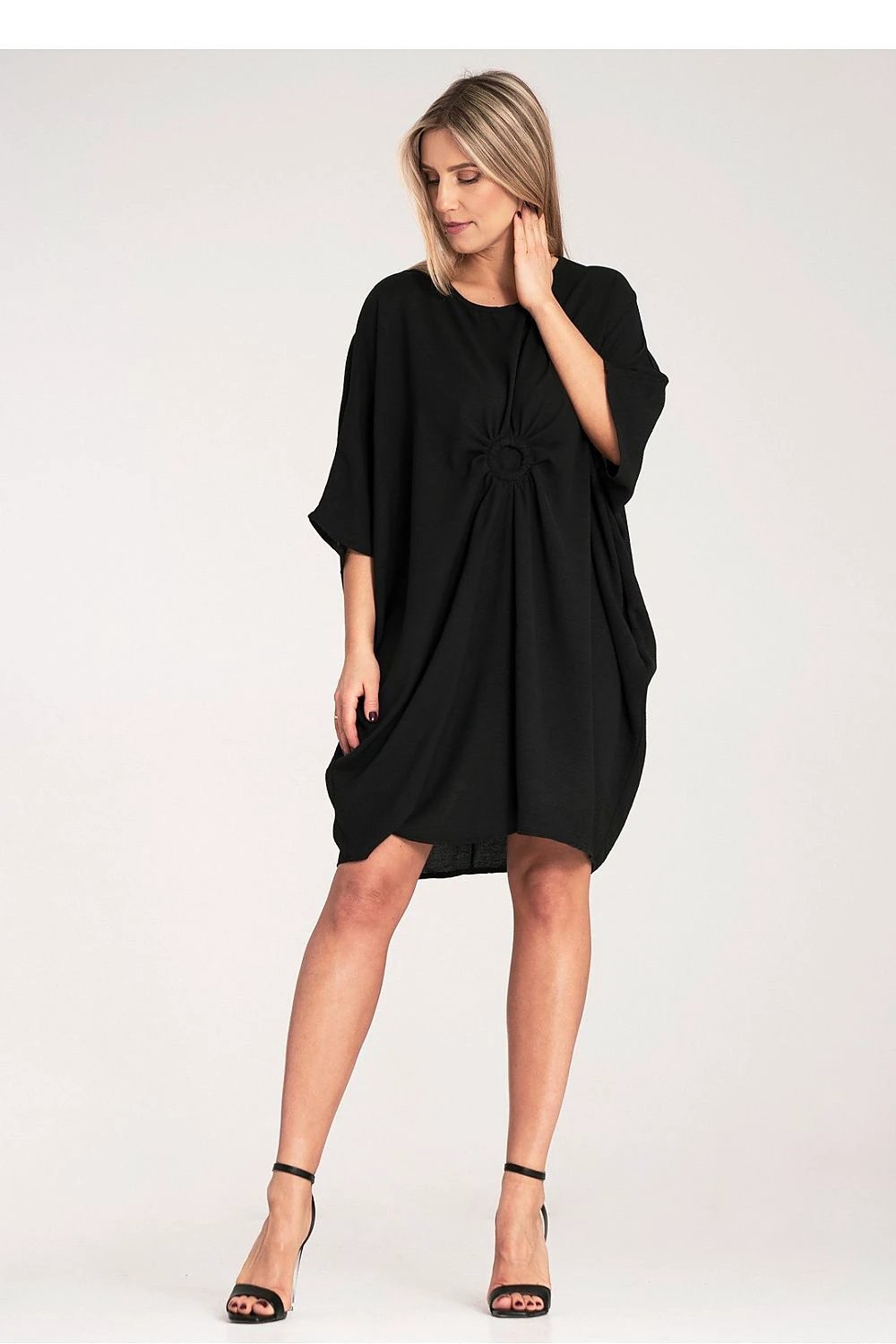 Figl Daydress - Loose Asymmetrical Design with Elastic Material and Wide Sleeves for All Sizes by Figl