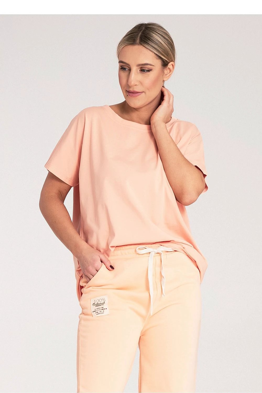 Figl Women's Round Neck Short Sleeve T-Shirt - 95% Cotton 5% Spandex for Ultimate Comfort and Stretch by Figl