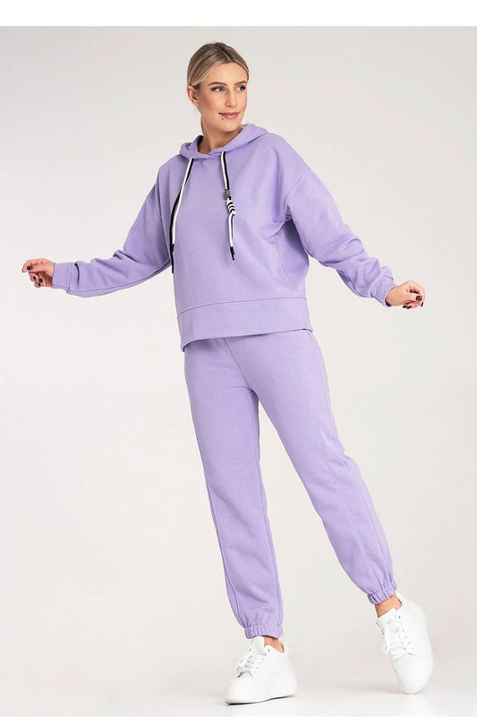 Figl Sweat Suit - Comfortable Cotton Blend Hoodie and Pants with Elastic Waist by Figl