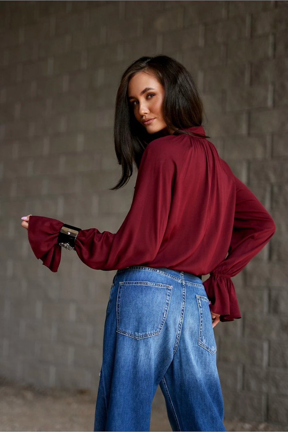 Roco Fashion Isabel Blouse - Breathable Viscose with Elegant Tie, Ruffles and Loose Fit for Comfort and Style by Roco Fashion