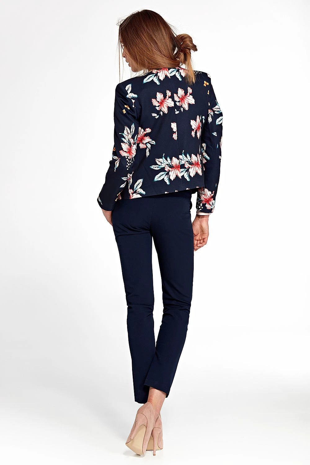 Nife Women's Elegant Short Floral Pattern Jacket - Versatile and Comfortable for Any Outfit by Nife
