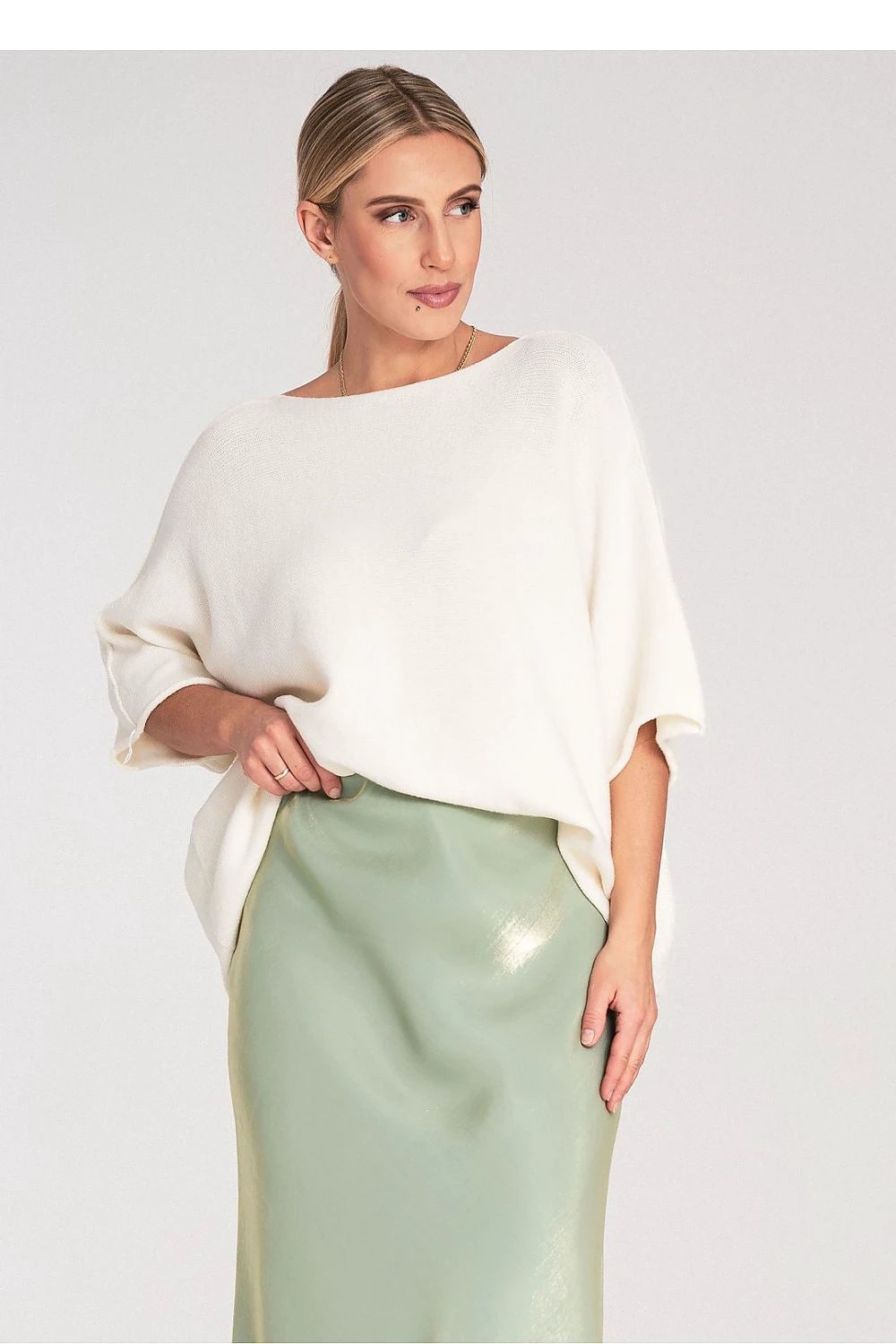 Figl Bat Style Blouse for Women - Luxurious Acrylic Viscose Wool Blend with Perfect Fit by Figl