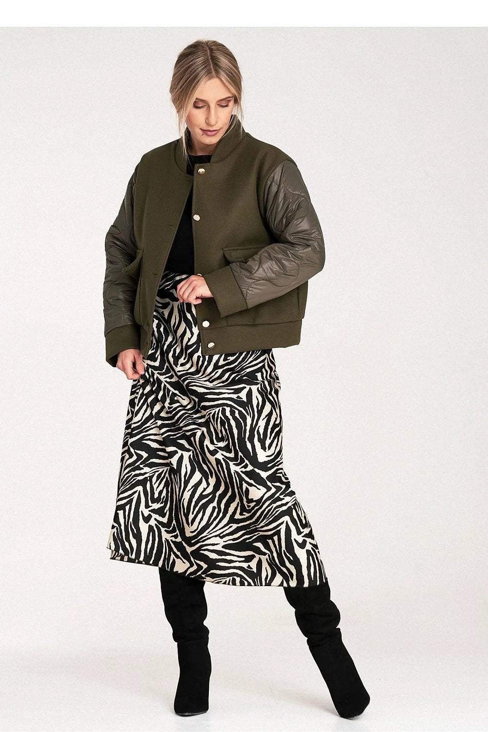 Figl Stretch Jacket - 68% Polyester, 30% Viscose, 2% Spandex Blend for Comfort and Flexibility in EU S/M Size by Figl