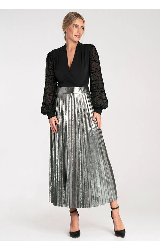 Figl Women's Skirt - 95% Polyester and 5% Spandex for Comfortable Stretch and Versatile Sizing by Figl