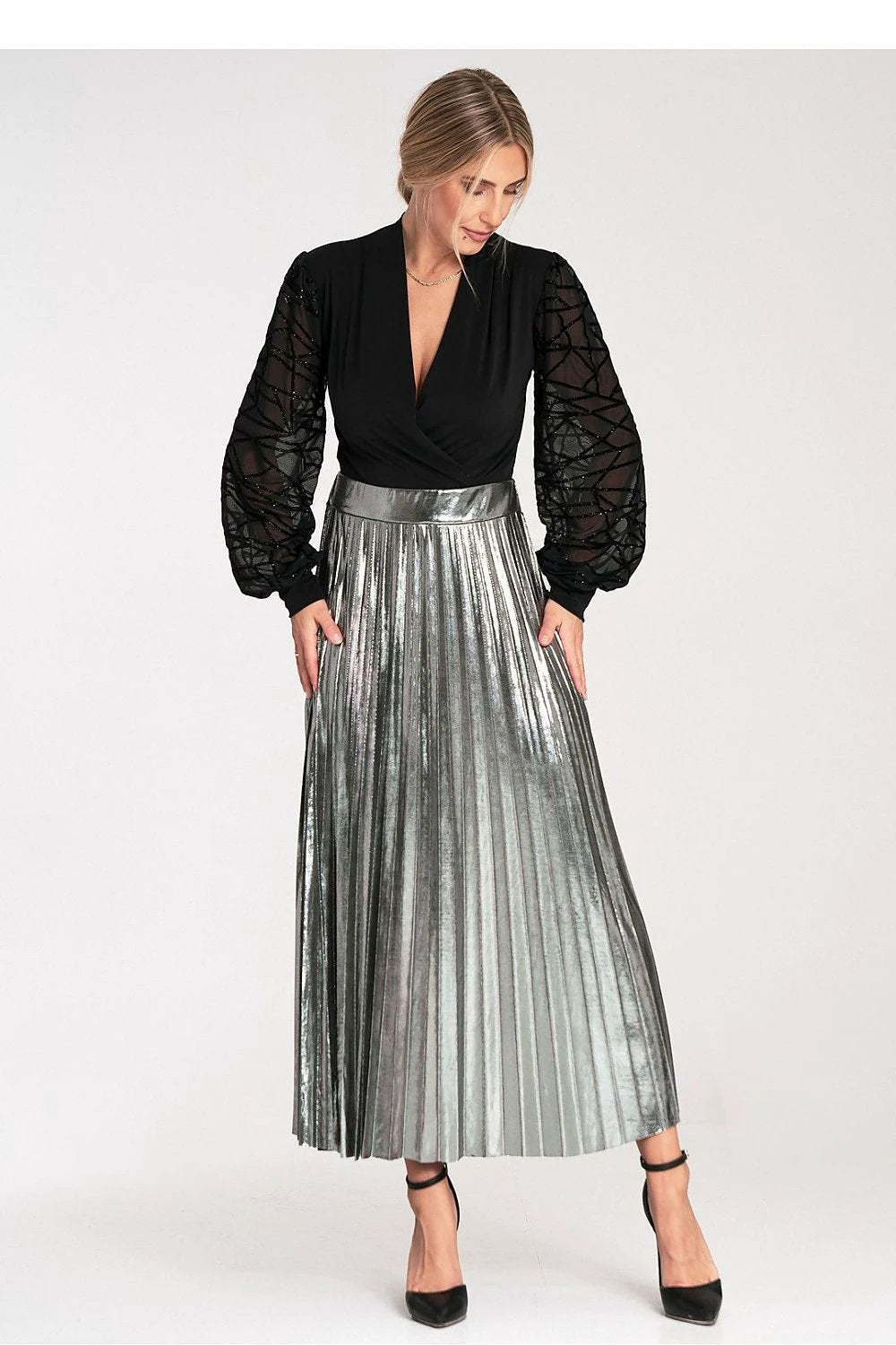 Figl Women's Skirt - 95% Polyester and 5% Spandex for Comfortable Stretch and Versatile Sizing by Figl