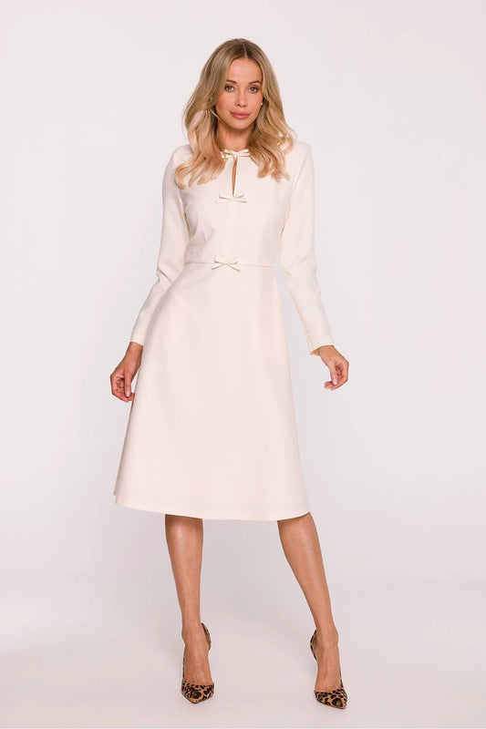 Stylove Daydress - Elegant A-Line Women's Dress with Long Sleeves and Comfortable Lining by Stylove