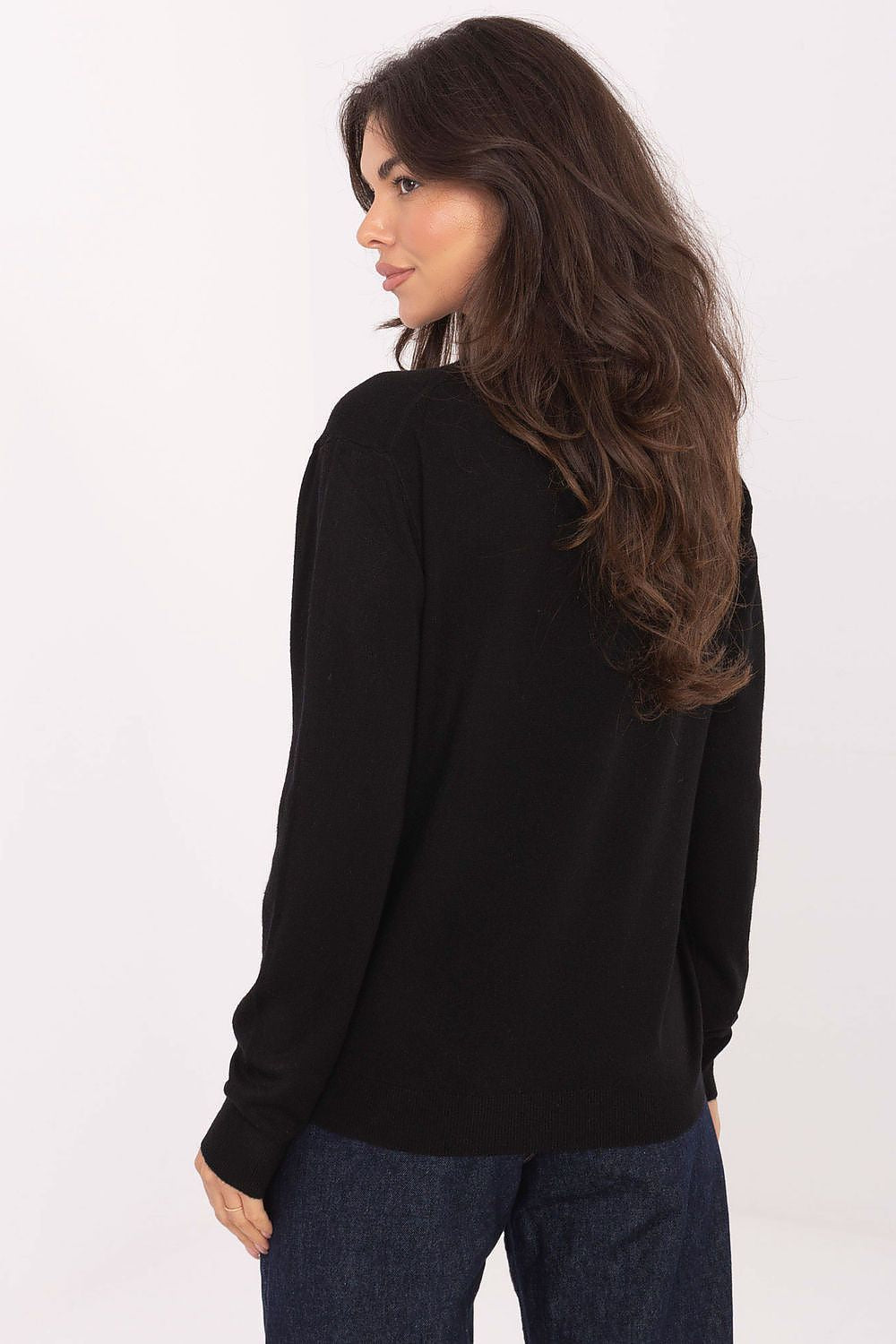 Jumper Stylish Women's Long Sleeve V-Neck Sweater - Soft Elastic Blend for Comfort and Perfect Fit by Factory Price