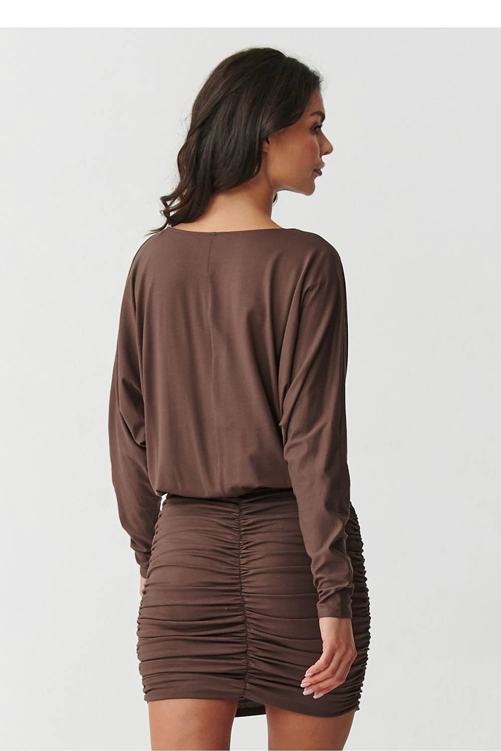 Makadamia Brown Daydress - Soft Viscose and Spandex Blend for Comfortable Everyday Wear by Makadamia