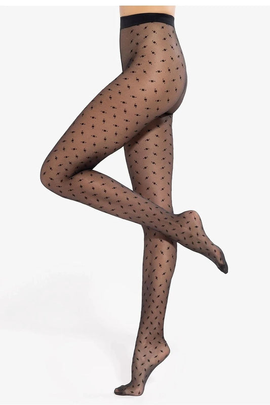 Gatta Dotsy 18 Women's Thin Transparent Tights - Timeless Dot Design for Vintage and Modern Styles by Gatta